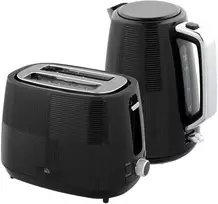 Skrudintuvas HOMCOM virdulio ir skrudintuvo rinkinys, 1,7 l, įvairios funkcijos, plienas, juodas