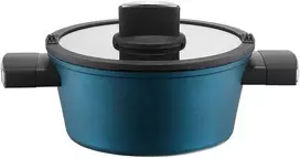 Aliuminio puodas su dangčiu Azzurro 20 cm 2,3 l AMBITION