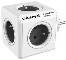 Cubenest - PowerCube, 0,1 m, ORIGINALUS USB, pilkas, POWERCUBE, 5 lizdai