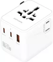 Adapteris kelioninis 4smarts Nomad GaN 20W 2C+1A balta