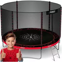 Sodo trampolinas 183 cm su apsauginiu tinklu ir kopėčiomis, lauko trampolinas, vaikiškas trampolinas, apvalus trampolinas