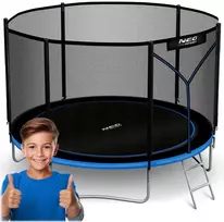 Sodo batutas 312 cm su apsaugos tinklu ir kopėčiomis, lauko batutas, apvalus batutas vaikams, batutas kieme