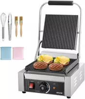 Komercinis Panini Grilis, Nerūdijančio Plieno Sumuštinių Keptuvė, Elektrinė Plokščia Grilio Plokštė Restoranui, Namams, 22x23 cm Panini Presas, Sumuštinių Kepyklė, Grilio Presas