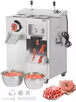 Komercinė elektrinė mėsmalė, 1100W didelio našumo mėsmalė, dešrų kimšimo aparatas virtuvei, restoranui, 6.35 kg/min, nerūdijančio plieno mėsmalė