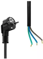 MicroConnect „Schuko“ maitinimo laidas su atviru galu, 10 m, juodas