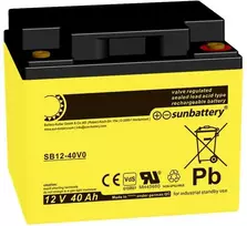 Akumuliatorius SSB SUN Baterija SB12-40V0 Vds 12V 40Ah AGM nereikalaujantis priežiūros
