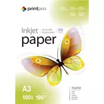 ColorWay PrintPro Photo Paper, 100 sheets | Matte | 190 g/m² | A3