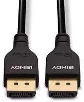 DisplayPort Kabelis - LINDY Slim DisplayPort 1.4 Kabelis, 3 m, Juodas