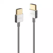 HDMI Laidas - LINDY HDMI Slim Laidas, M/M, Ultra Didelės Spartos, 48Gbps, 7680x4320@60Hz, 0.5 m, Pilkas