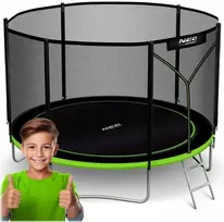 Lauko batutas su apsauginiu tinklu ir kopėčiomis, 312 cm batutas, sodo batutas, batutas su tinklu, batutas vaikams