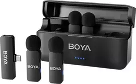 BOYA Microphone Wireless BY-V4 2.4GHz with 4 transmitters and 1 receiver (Type-C) Juodas EU