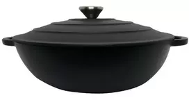 Apvalus emaliuotas ketaus puodas Zyle ZY030DBKI Ø30 cm, 4,8 l, juodas