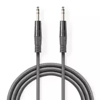 Nedis Stereo Audio kabelis jack 6.35 mm (M) - jack 6.35 mm (M) 3.00 m tmavě pilka