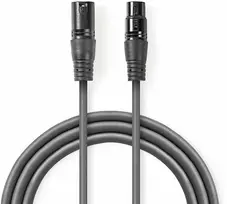 Kabelis Nedis XLR - XLR 3m pilka (COTH15012GY30)