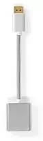 Nedis DisplayPort 0,2 m DVI-Kabelis Vergoldet DisplayPort Stecker | DVI-D 24+1-Pin Buchse | 1080p | Vergoldet | 0.20 m | Rund | Geflochten