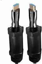 HDMi Kabelis - LINDY Apsaugotas Pluoštinis Hibridinis HDMI 8K60 Kabelis, 20 m, Juodas