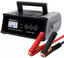 Qoltec 52514 Įkroviklis 12V 24V 25A | Lygintuvas su remonto funkcija AGM GEL SLA akumuliatoriui | LCD ekranas