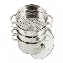 Garų puodas King Hoff Kinghoff KH-3329 nerūdijančio plieno garintuvų rinkinys, 5 dalys, 22 cm