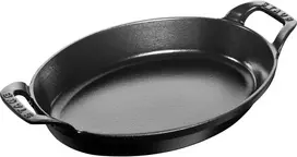 STAUB ovali lėkštė 28 x 20 cm, juoda