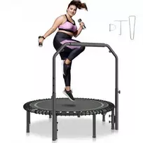 Vevor 129 cm sulankstomas mini trampolinas su rankena