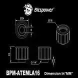 Bitspower Artemis Advanced Multi-Link – 16mm Outer Diameter, Arctic Baltas