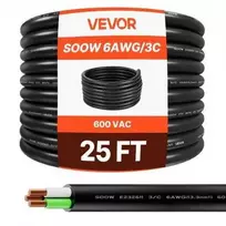 Vevor 7,62 m ilgintas elektros kabelis