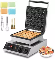 Vaflinė Mini olandiškų blynelių keptuvė, 43 mm poffertjes grilis, 1700W dorayaki kepyklėlė, nelipni nerūdijančio plieno blynų mašina namams ir verslui