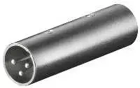 Goobay XLR adapteris/jungtis, kištukas į kištuką, cinko lydinys, nikeliuotas, XLR, XLR, sidabrinis