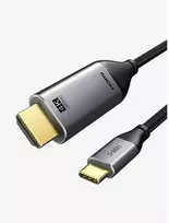 Cabletime CT-C160-PU31-CMHD2-S1, 1 m, USB C tipo, HDMI, kištukas, kištukas, tiesus