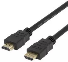 Deltaco Didelės spartos „Flex HDMI“ kabelis, 3M, su užraktu, 4K UHD, juodas