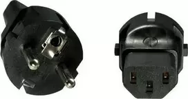 Premiumcord AV adapteris MicroConnect Microconnect PESC13AD maitinimo kištuko adapteris Type F C13 Juodas