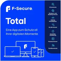 F-Secure TOTAL – saugumas ir VPN visiems įrenginiams – 7 įrenginiai / 24 mėn. saugos programinė įranga, ESD – elektroninė licencija