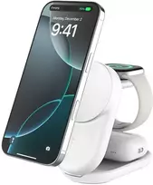 Įkroviklis Belkin Įkroviklis magnetyczna Qi2 25W, 3w1, składana, maitinimo šaltinis 45W, balta