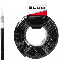 Blow Koaksialinis kabelis RG6U CU 1.02 96x geliu dengtas ekranas, juodas