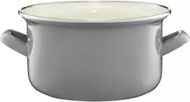 Emaliuotas puodas 16 cm 1,8 l pilkas EMALIA OLKUSZ