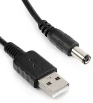 Spacetronik Kabelis adapter zasilania su USB na DC 2.1/5.5 100cm