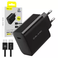 Blavec Wall charger BC-8 GaN4 – Type C – PD QC 65W 3A with Type C to Type C cable (TCBC8G4-CB653A+CC) juodos spalvos