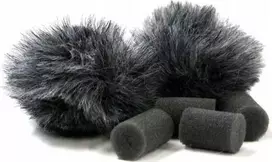Garso įranga - Rycote pilkas lavalier vėjo gaubtas pora