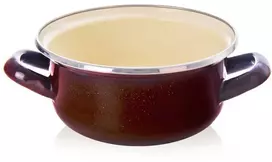 Tragar Orion emaliuotas puodas 16 cm, 1 l, rudos spalvos