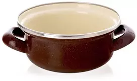 Lumarko Orion Emaliuotas puodas 14 cm, 600 ml, rudas
