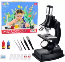 Lean Toys Mikroskopas vaikams su priedais 300x didinimas