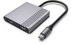 Gembird A-CM-COMBO3-04 USB Type-C 3-in-1 multi-port adapter (2x USB port + 2x HDMI + PD), space pilkas