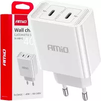 Adapteris Amio 40W 2x USB-C