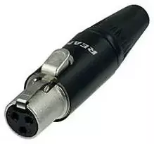 REAN RT3FC-B, XLR, juodas, sidabrinis, cinko, aukso, 5 A, -30 - 85 °C