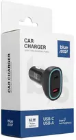 BlueStar Blue Star Mėlynas STAR car charger 3A 63W Type C + USB A PD QC3.0 AFC PPS SFC2.0 juodas