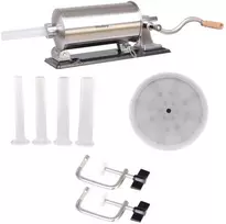 Mėsmalė Nadziewarka Dešrų kimštuvas, 5kg talpos, horizontalus, nerūdijančio plieno, Klausberg, kb-7929