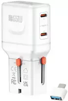 4smarts kelioninis adapteris „Nomad Pocket“ 65 W, baltas