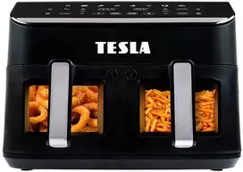 Gruzdintuvė neriebi Tesla AirCook DualZone Q460 XXL daugiafunkcinė dviejų kamerų oro gruzdintuvė 9l (AIRCKDZQ460XXLBLK)