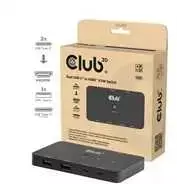 „Club 3D“ „Club3D KVM“ jungiklis 4K60Hz 2x USB-C> HDMI/3xUSB/USB-C 100W PD