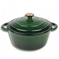 Atusa Emaliuotas ketaus puodas, 22 cm, butelis žalias HAGE